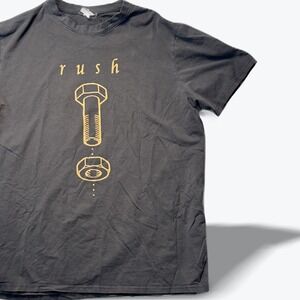 Vintage Rush Counterparts Band T-Shirt Faded Black 90s Rock Graphic Tee Large